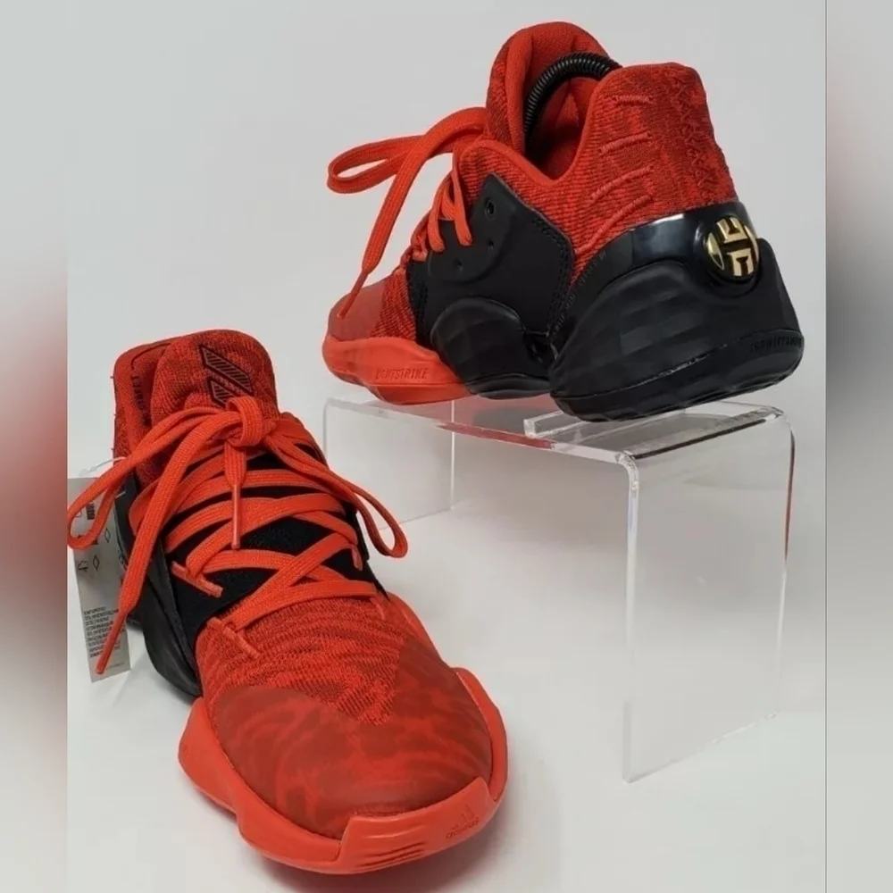 Adidas Harden Vol. 4 Basketball Shoes Red Black EF0999 Men USA Size 7 New